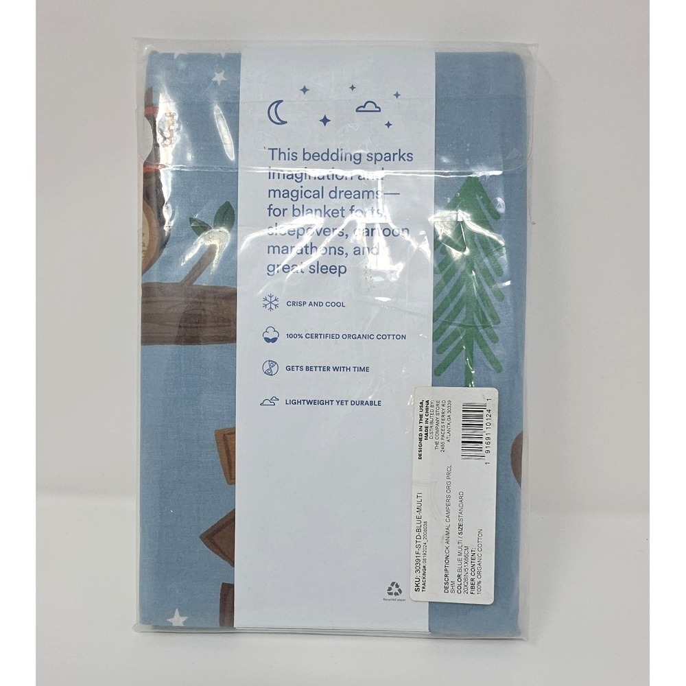 Company Store Animal Campers Standard Sham 20 In X 26 In NEW WITH TAGS - Picture 4 of 5